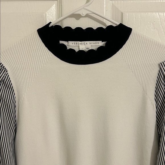 Veronica Beard Roy Mixed Media Sweater Size Large - Picture 7 of 14